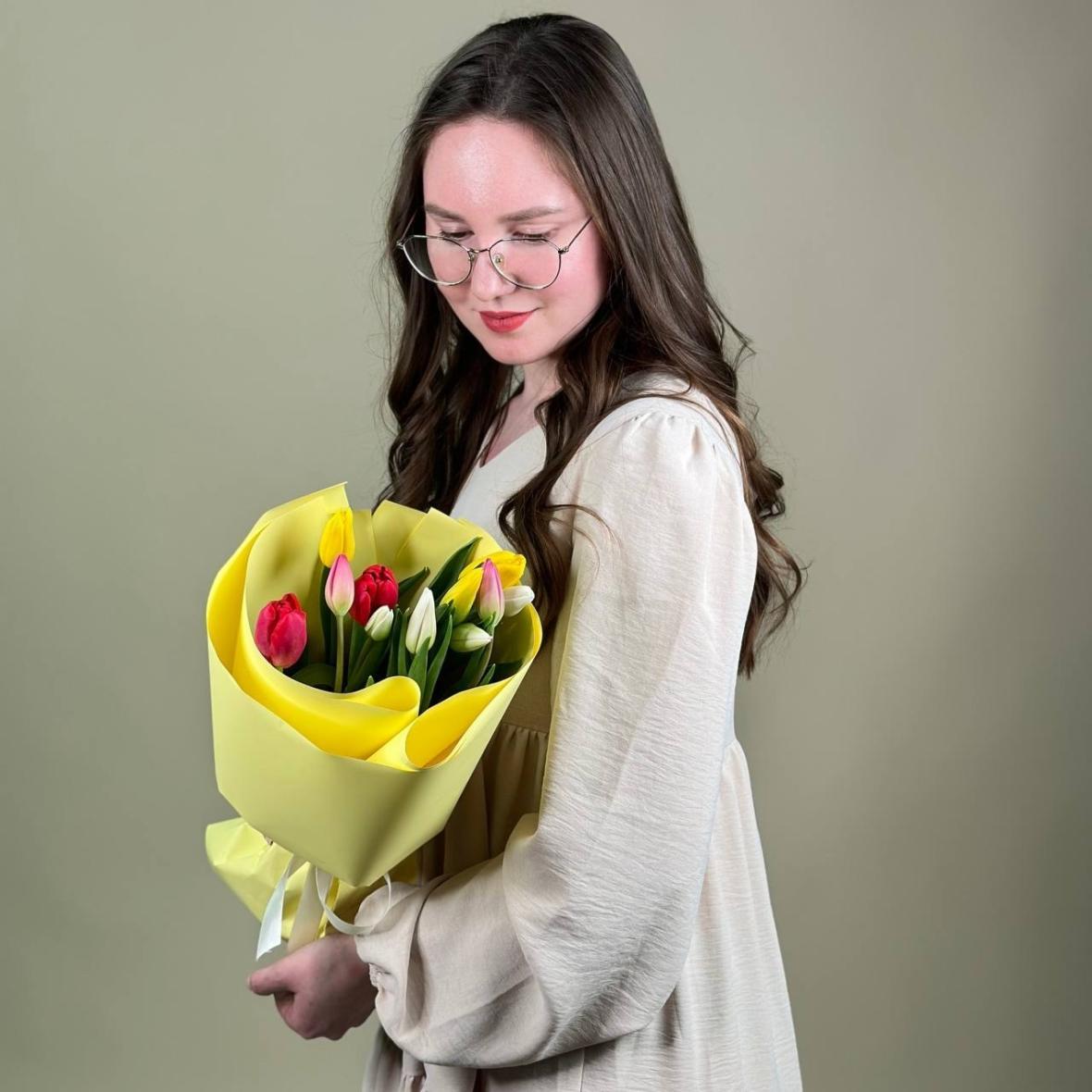 Букет  с тюльпанами №1